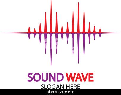 Les ondes sonores vector illustration design template Illustration de Vecteur