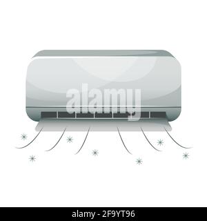 Illustration vectorielle d'un climatiseur domestique. Illustration isolée. Illustration de Vecteur