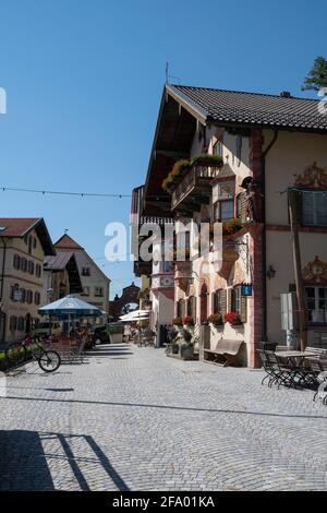 Vue du centre d'information des visiteurs de Neubeuern, haute-Bavière, Bavière, Allemagne, Europe Banque D'Images