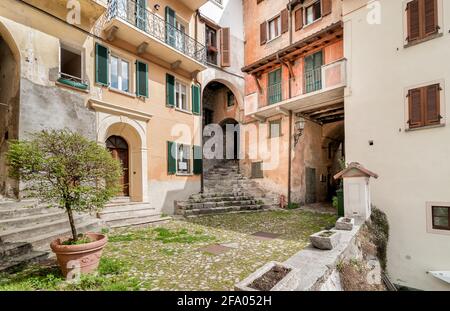 L'ancien village d'Albogasio Oria fait partie de la commune de Valsolda, dans la province de Côme, région Lombardie, Italie Banque D'Images