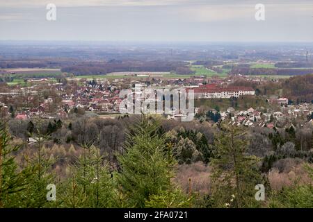 Paysage du château de Bad Iburg, Osnabruecker pays, Basse-Saxe, Allemagne Banque D'Images