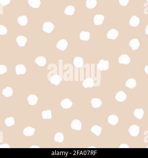 Motif à pois sans coutures vectorisés de manière chaotique. Dessin à la main, style doodle. Conception pour tissus, emballage, papier peint, textile Banque D'Images