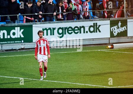 Aalborg, Danemark. 21 avril 2021. Lucas Andersen (10) d'AAB vu après le match 3F Superliga entre Aalborg Boldklub et Odense Boldklub au parc Aalborg Portland à Aalborg. (Crédit photo : Gonzales photo/Alamy Live News Banque D'Images