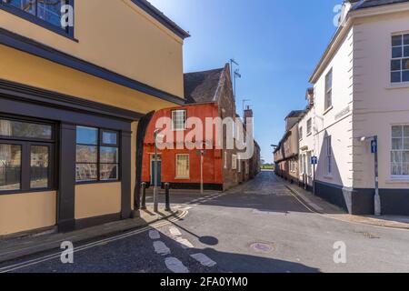 Vue sur l'architecture traditionnelle du quai, Kings Lynn, Norfolk, Angleterre, Royaume-Uni, Europe Banque D'Images