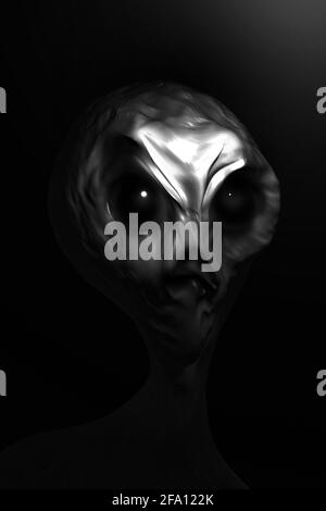 Visage extraterrestre. Banque D'Images