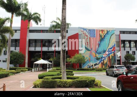 Ville de Hialeah. Hôtel de ville de Hialeah. Bâtiment du gouvernement Banque D'Images