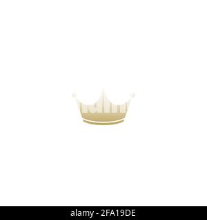 La ligne d'or l'icône d'État isolé sur blanc. Royal, luxe, VIP, signe de première classe. Prix gagnant. Monarchie, symbole de l'autorité, le pouvoir. Simple vecteur illustr Illustration de Vecteur