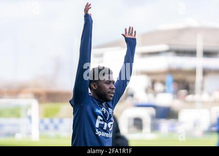 Lyngby, Danemark. 21 avril 2021. Victor Ekani (29) de Soenderjyske vu pendant le match 3F Superliga entre Lyngby Boldklub et Soenderjyske au stade Lyngby. (Crédit photo : Gonzales photo/Alamy Live News Banque D'Images