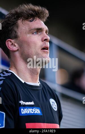 Lyngby, Danemark. 21 avril 2021. Pierre Kanstrup (12) de Soenderjyske vu pendant le match 3F Superliga entre Lyngby Boldklub et Soenderjyske au stade Lyngby. (Crédit photo : Gonzales photo/Alamy Live News Banque D'Images