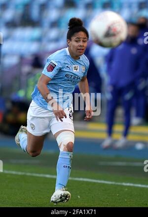 Manchester, Angleterre, 21 avril 2021. Demi Stokes de Manchester City pendant le match de la Super League FA WomenÕs au stade Academy, Manchester. Crédit photo devrait se lire: Andrew Yates / Sportimage crédit: Sportimage / Alay Live News Banque D'Images