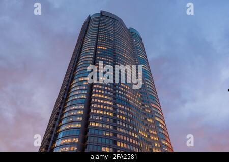 Tokyo, Japon - 11 décembre 2015 : vue sur la tour Mori des collines Roppongi Banque D'Images