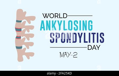 World Ankylosing spondylitis Day Prevention and conscientisation Vector concept. Bannière, Poster International World Ankylosing spondylitis Day Awareness Camp Illustration de Vecteur