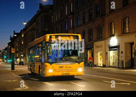 Copenhague, Danemark 15 août 2020. Scania route bus 31 à Kastrup exploité par MOVIA conduire à Copenhague Banque D'Images