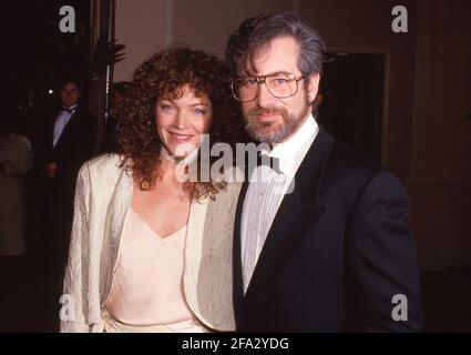 Steven Spielberg et Amy Irving janvier 1989 crédit: Ralph Dominguez/MediaPunch Banque D'Images