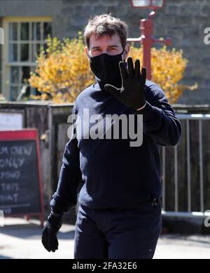 North Yorkshire Railway, Royaume-Uni. 22 avril 2021. Tom Cruise Filming Mission impossible 7 sur le chemin de fer des Moors du Yorkshire du Nord 22 avril 2021 22 avril 2021 DJD14855 Allstar Picture Library crédit: Allstar Picture Library Ltd/Alay Live News Banque D'Images