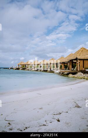 Aruba Mars 2021 la plage avec des flamants roses à la plage,, Renaissance île Aruba Banque D'Images