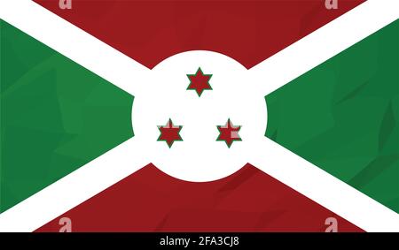 Drapeau national du Burundi créé dans la peinture de grunge, style Illustration de Vecteur