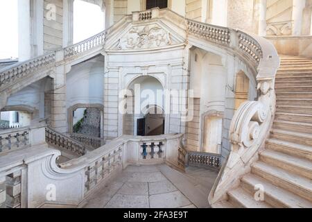 Le Grand escalier, Certosa ou Chartreuse de Padula (San Lorenzo), Padula Salerno, Campanie, Italie Banque D'Images