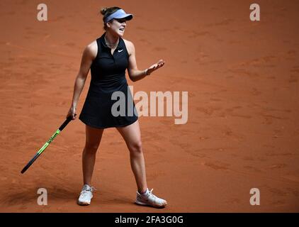 Stuttgart, Allemagne. 22 avril 2021. Tennis, WTA Tour - Stuttgart, singles, Women, Round of 16, Switolina (Ukraine) - Curber (Allemagne), Porsche Arena: Jelina Switolina. Credit: Thomas Kienzle/AFP-Pool/dpa/Alay Live News Banque D'Images