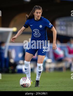 Hannah Blundell de Chelsea Women pendant le match de la coupe féminine de football féminin entre Chelsea Women et London City Lionesses au stade Kingsmeadow, à Kingston, Banque D'Images