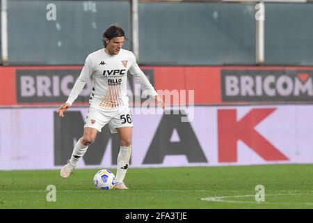 PERPARIM HETEMAJ (Benevento) pendant Gênes CFC vs Benevento Calcio, football italien série A match, Genova, Italie, 21 - photo .LiveMedia/Danilo Vigo Banque D'Images