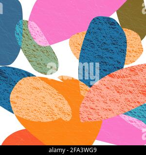 Peinture moderne abstraite. Effet aquarelle abstrait dessiné à la main. Texture d'art moderne. Formes géométriques au design contemporain. Illustration de Vecteur