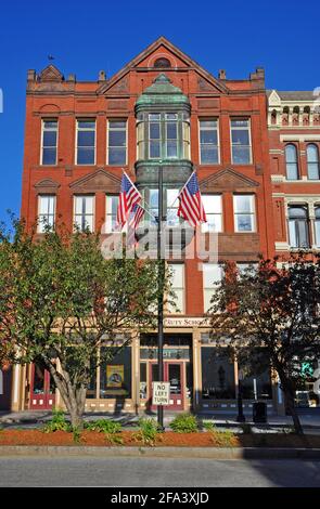 Lowell bâtiment historique sur Central Street dans le centre-ville de Lowell, Massachusetts ma, Etats-Unis. Banque D'Images