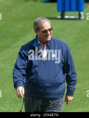 East Rutherford, États-Unis. 24 avril 2018. Dave Gettleman, directeur général des New York Giants, à East Rutherford, en New Jersey, le mardi 24 avril 2018. (Photo de Howard Simmons/New York Daily News/TNS/Sipa USA) crédit: SIPA USA/Alay Live News Banque D'Images