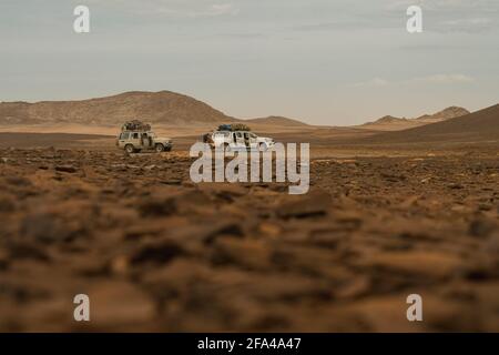 Le débarquement dans le désert du Namib dans le Bush africain éloigné Banque D'Images