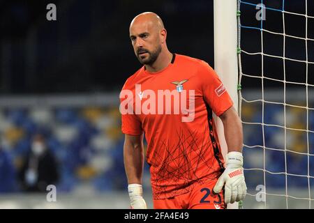 Naples, Italie. 22 avril 2021. Pepe Reina joueur du Latium, pendant le match de la ligue italienne serieA entre Napoli vs Lazio résultat final 5-2, match joué au stade Diego Armando Maradona. Italie, 22 avril 2021. (Photo par Vincenzo Izzo/Sipa USA) crédit: SIPA USA/Alay Live News Banque D'Images