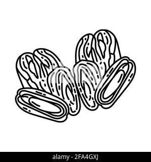 Ramadhan Mubarrok activité icône dessinée à la main Set Vector. Illustration de Vecteur