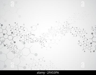 Résumé fond substance médicale et des molécules. Illustration de Vecteur