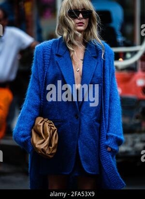 MILAN, Italie - septembre 19 2019 : Eleonora Carisi dans la rue de Milan. Banque D'Images