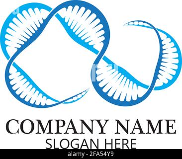 Infinity DNA logo Icon Vector Illustration de Vecteur