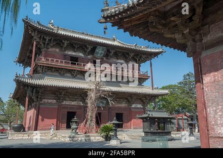 Tour de Guanyin, Temple de Dule. Jizhou, Tianjin, Chine. Banque D'Images