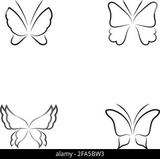 Papillon Beauté conception icône vecteur Illustration de Vecteur