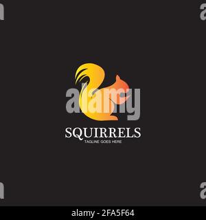 création écureuil animal logo design icône symbole illustration-vecteur Illustration de Vecteur