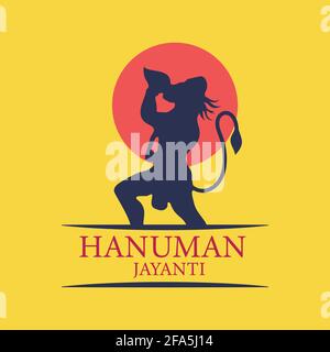 Hanuman Jayanti vecteur poster arrière-plan, Dieu illustration design papier peint bannière Illustration de Vecteur