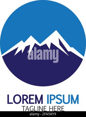L'icône de montagne modèle logo Vector illustration design Illustration de Vecteur
