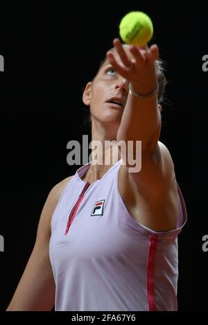 Stuttgart, Allemagne. 23 avril 2021. Tennis, WTA Tour, Stuttgart, célibataires, femmes, Quart de finale, Barty (Australie) - Pliskova (République tchèque): Karolina Pliskova. Credit: Marijan Murat/dpa/Alamy Live News Banque D'Images