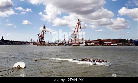 Bateau touristique, Paddan, dans le port de Göteborg. Banque D'Images