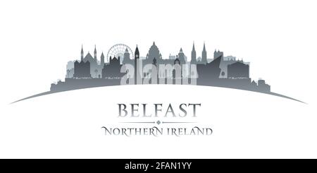 Silhouette de la ville de Belfast en Irlande du Nord. Illustration vectorielle Illustration de Vecteur