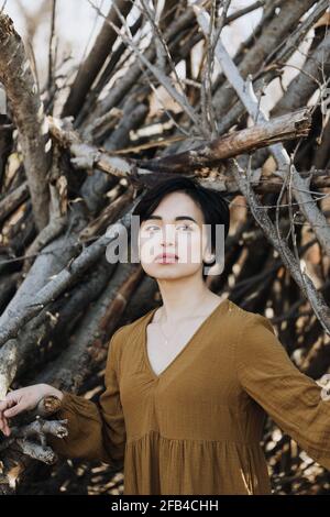 Portrait d'une femme asiatique élégante Banque D'Images