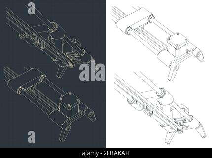 Illustration vectorielle stylisée des dessins rapprochés du curseur de la caméra Illustration de Vecteur