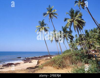 Anjuna Beach, Nord Goa, État de Goa, région de Konkan, République de l'Inde Banque D'Images