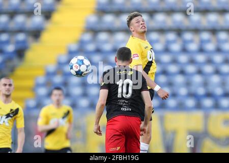 BREDA, PAYS-BAS - AVRIL 23 : Sydney van Hooijdonk de NAC Breda pendant le match néerlandais de Keukenkampioendivision entre NAC Breda et Excelsior à Rat Banque D'Images