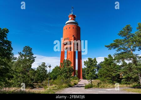 Finlande, Hanko, Hangon Vesitorni en été Banque D'Images