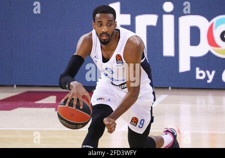 Barcelone, Espagne. 21 avril 2021. 23 avril 2021, Barcelone, Catalogne, Espagne: Austin Hollins pendant le match between FC Barcelona et Zenit Saint Petersburg, correspondant au deuxième match de la finale 1/4 de l'Euroligue, joué au Palau Blaugrana. Photo: JGS/Cormon Press crédit: CORMON PRESS/Alamy Live News Banque D'Images