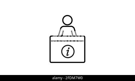 Réception de l'icône du point d'information. Illustration vectorielle isolée Illustration de Vecteur