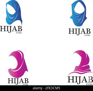 muslimah hijab logo modèle vecteur illustration design-vecteur Illustration de Vecteur